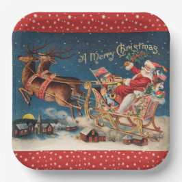 Patriotic Santa Papieren Bordje