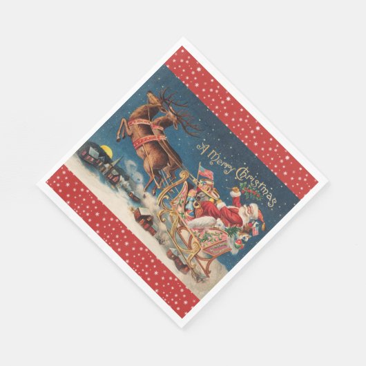 Patriotic Santa Servet (Hoek)