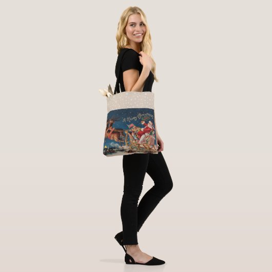 Patriotic Santa Tote Bag (Op model)