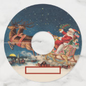 Patriotic Santa Wijnglaslabel (Voorkant)