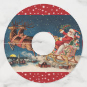 Patriotic Santa Wijnglaslabel (Voorkant)