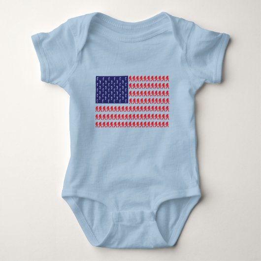 Patriotic Sasquatch Bigfoot Romper (Voorkant)