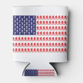Patriotic Sasquatch Blikjeskoeler (Voorkant)