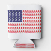 Patriotic Sasquatch Blikjeskoeler (Achterkant)
