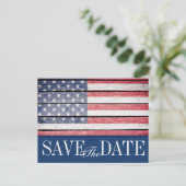 Patriotic Save the Date Briefkaart (Staand voorkant)
