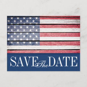 Patriotic Save the Date Briefkaart