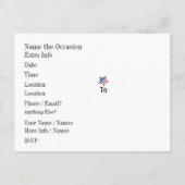 Patriotic Save the Date Briefkaart (Achterkant)