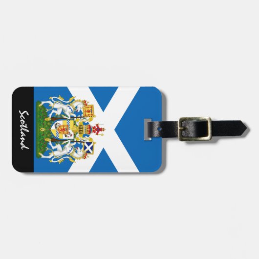 Patriotic Scotland Bagagelabels, Schotse vlag Bagagelabel (Voorkant horizontaal)
