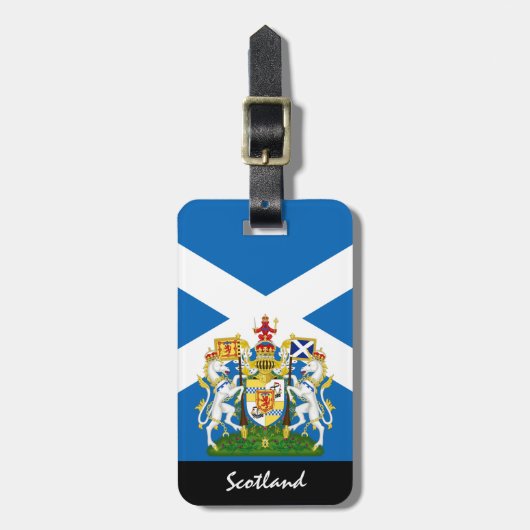 Patriotic Scotland Bagagelabels, Schotse vlag Bagagelabel (Voorkant verticaal)