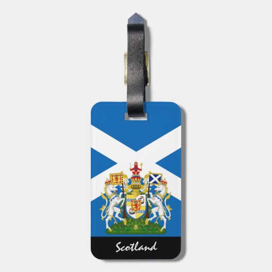 Patriotic Scotland Bagagelabels, Schotse vlag Bagagelabel (Achterkant verticaal)