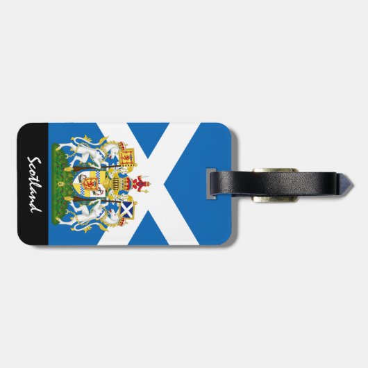 Patriotic Scotland Bagagelabels, Schotse vlag Bagagelabel (Achterkant horizontaal)