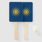 Patriotic set of hand fans with flag of Macedonia Handwaaier (Voorkant en achterkant)