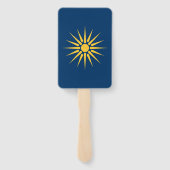 Patriotic set of hand fans with flag of Macedonia Handwaaier (Achterkant)