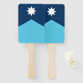Patriotic set of hand fans with flag of Minnesota Handwaaier (Voorkant en achterkant)