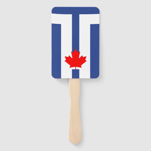 Patriotic set of hand fans with flag of Toronto Handwaaier (Achterkant)