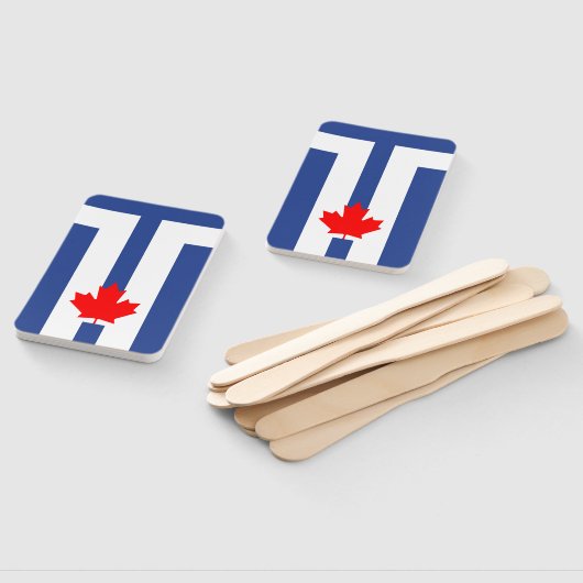 Patriotic set of hand fans with flag of Toronto Handwaaier (Niet-gemonteerd)