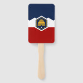 Patriotic set of hand fans with flag of Utah Handwaaier (Achterkant)