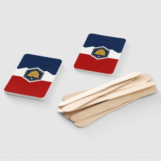 Patriotic set of hand fans with flag of Utah Handwaaier (Niet-gemonteerd)