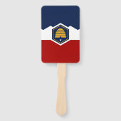 Patriotic set of hand fans with flag of Utah Handwaaier (Voorkant)