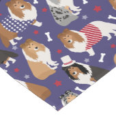 Patriotic Sheltie Shetland Sheepdog Korte Tafelloper (Hoek)