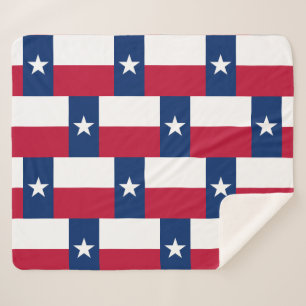 Patriotic Sherpa Blanket met Texas vlag Deken
