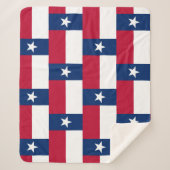 Patriotic Sherpa Blanket met Texas vlag Sherpa Deken (Voorkant)