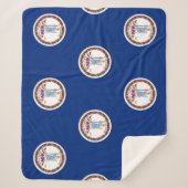 Patriotic Sherpa Blanket met Virginia vlag Sherpa Deken (Voorkant)