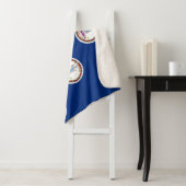 Patriotic Sherpa Blanket met Virginia vlag Sherpa Deken (In situ)