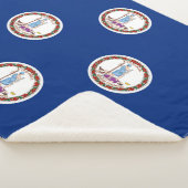 Patriotic Sherpa Blanket met Virginia vlag Sherpa Deken (3/4)