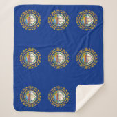 Patriotic Sherpa Blanket met vlag New Hampshire Sherpa Deken (Voorkant)