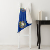 Patriotic Sherpa Blanket met vlag New Hampshire Sherpa Deken (In situ)