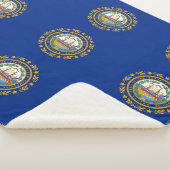 Patriotic Sherpa Blanket met vlag New Hampshire Sherpa Deken (3/4)