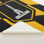 Patriotic Sherpa Blanket met vlag van Baltimore Sherpa Deken (3/4)