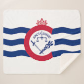 Patriotic Sherpa Blanket met vlag van Cincinnati Sherpa Deken (Voorkant (horizontaal))
