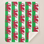 Patriotic Sherpa Blanket met Wales vlag Sherpa Deken (Voorkant)
