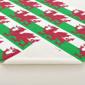 Patriotic Sherpa Blanket met Wales vlag Sherpa Deken (3/4)