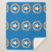 Patriotic Sherpa Blanket - Noordelijke Mariana vla Sherpa Deken (Voorkant)