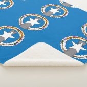 Patriotic Sherpa Blanket - Noordelijke Mariana vla Sherpa Deken (3/4)