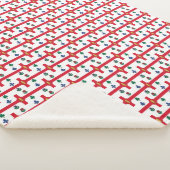 Patriotic Sherpa Blanket with flag of Montreal Deken (3/4)