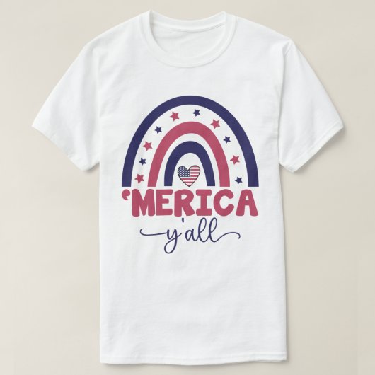 Patriotic Shirt, Independence Day merica 4th  T-shirt (Design voorkant)