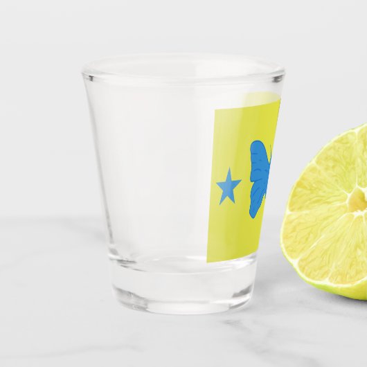 Patriotic shot glass with flag of Bady Bassit Shot Glas (Links)