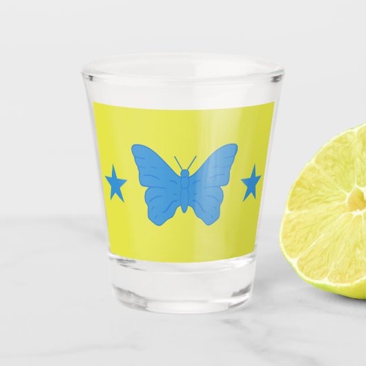 Patriotic shot glass with flag of Bady Bassit Shot Glas (Voorkant)