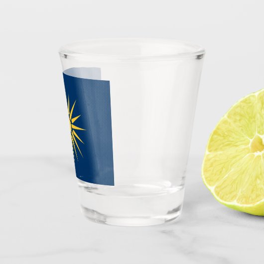 Patriotic shot glass with flag of Macedonia Shot Glas (Rechts)