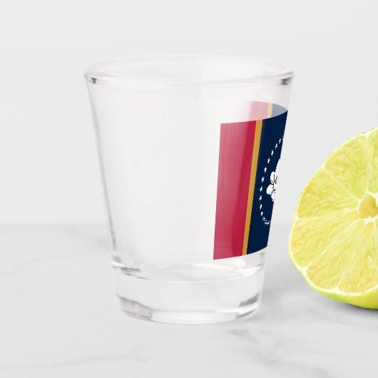 Patriotic shot glass with flag of Mississippi Shot Glas (Links)