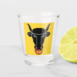 Patriotic shot glass with flag of Uri, Swiss Shot Glas