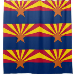 Patriotic Shower Curtain met vlag van Arizona, VS Douchegordijn