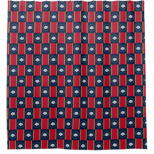 Patriotic Shower Curtain with Flag of Mississippi Douchegordijn (Voorkant)
