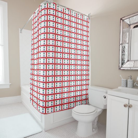 Patriotic Shower Curtain with Flag of Montreal Douchegordijn (In situ)