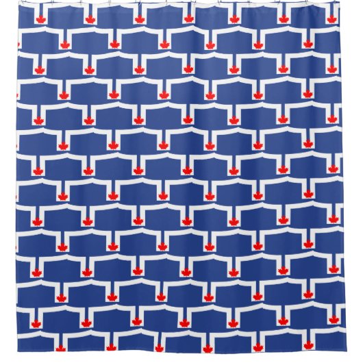 Patriotic Shower Curtain with Flag of Toronto Douchegordijn (Voorkant)