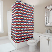 Patriotic Shower Curtain with Flag of Utah, USA Douchegordijn (In situ)